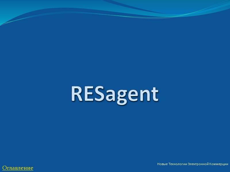 RESagent Новые Технологии Электронной Коммерции Оглавление